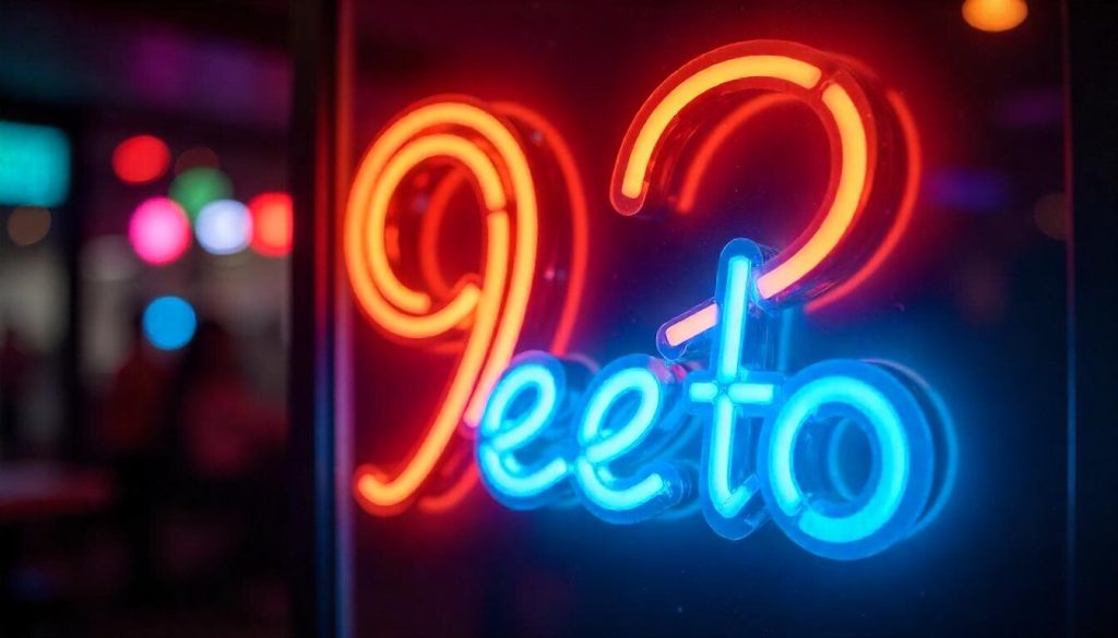 92 Jeeto Game Neon Logo
