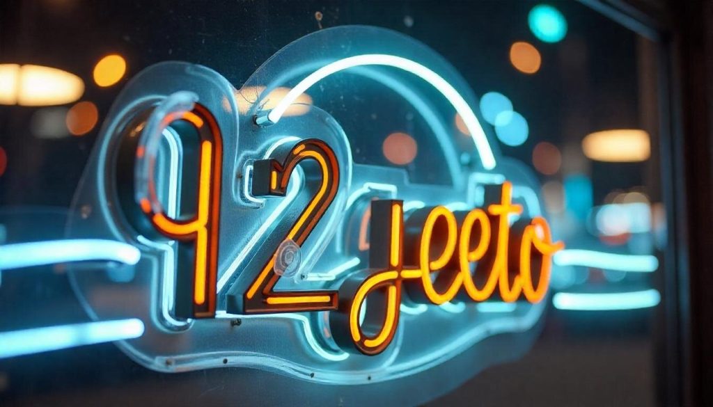 92 Jeeto Game Neon Lights Logo